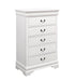 Five Star Furniture - Louis Philippe 5-drawer Chest White image