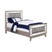 Five Star Furniture - Leighton Twin Panel Bed with Mirrored Accents Mercury Metallic image