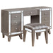 Five Star Furniture - Leighton Vanity Desk and Stool Metallic Mercury image