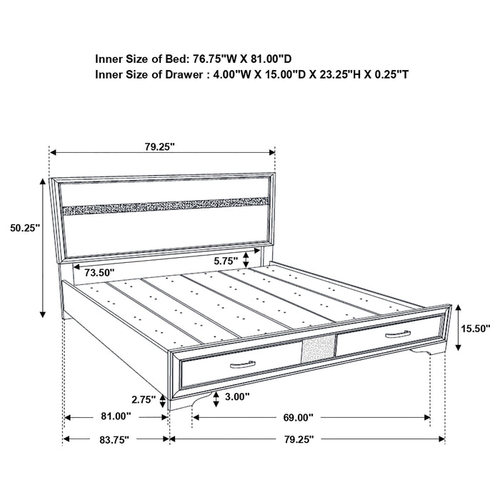 Five Star Furniture - Miranda Panel Platform Storage Bed