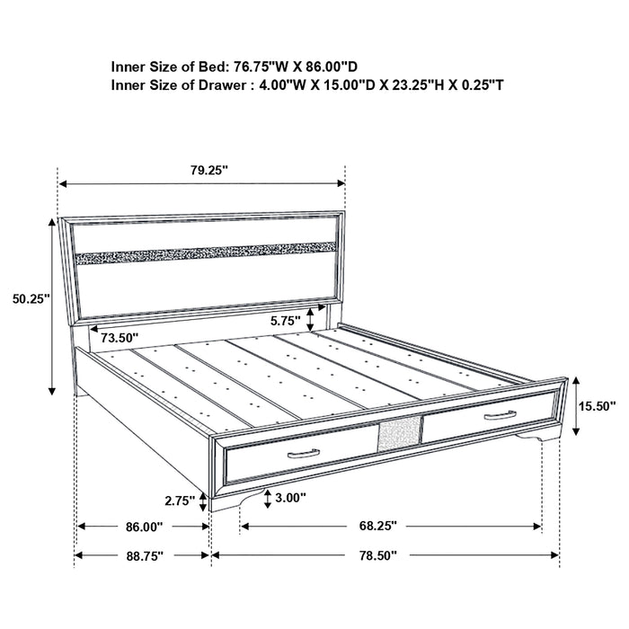 Five Star Furniture - Miranda Panel Platform Storage Bed