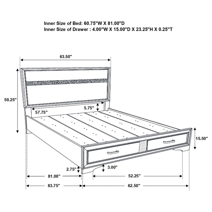 Five Star Furniture - Miranda Panel Platform Storage Bed