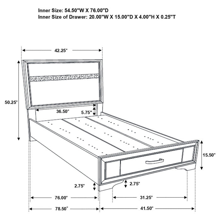 Five Star Furniture - Miranda Panel Platform Storage Bed