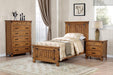 Five Star Furniture - Brenner 4-Piece Panel Bedroom Set Rustic Honey Twin image