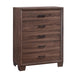 Five Star Furniture - Brandon 5-drawer Chest Medium Warm Brown image