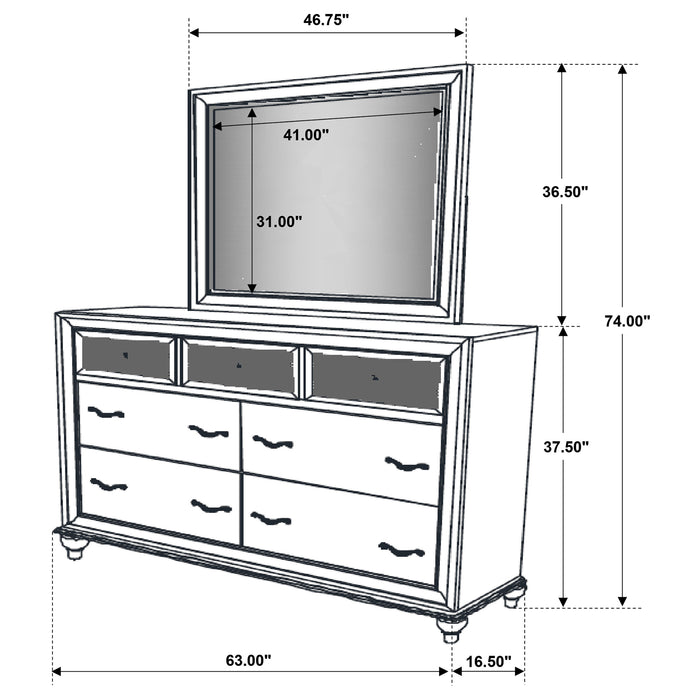 Five Star Furniture - Barzini Dresser with Mirror