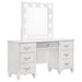 Five Star Furniture - Barzini 7-drawer Vanity Desk with Lighted Mirror White image