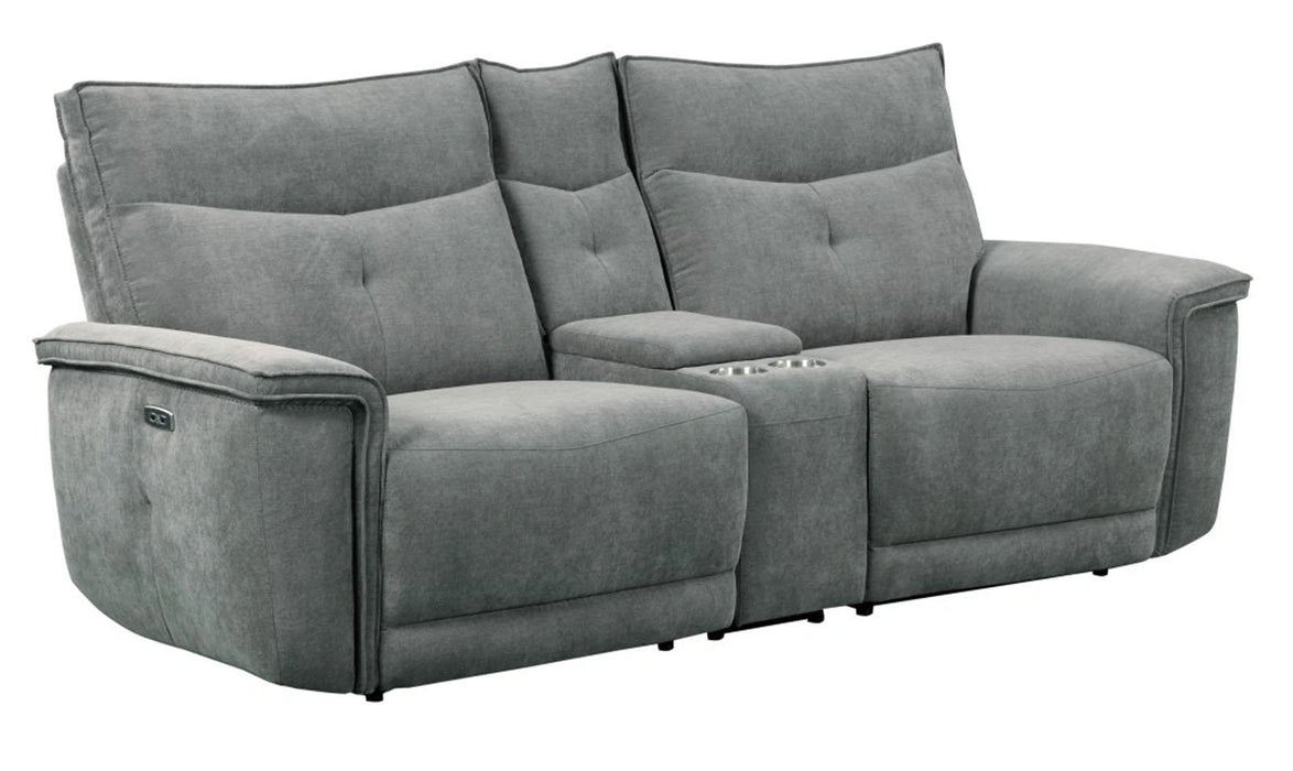 Five Star Furniture - Tesoro Power Double Reclining Loveseat in Dark Gray 9509DG-2CNPWH*
