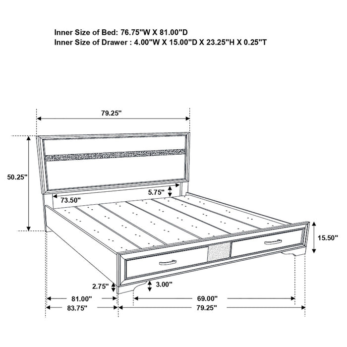 Five Star Furniture - Miranda Panel Platform Storage Bed