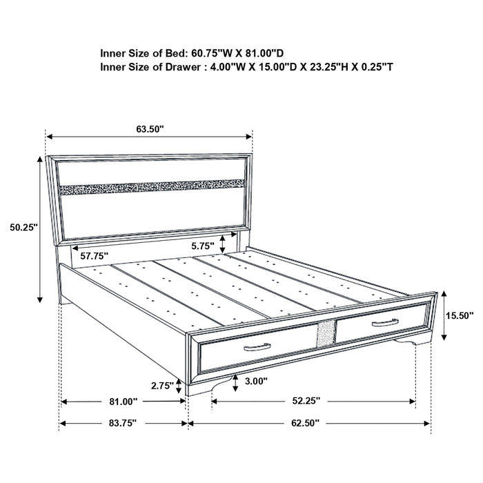 Five Star Furniture - Miranda Panel Platform Storage Bed