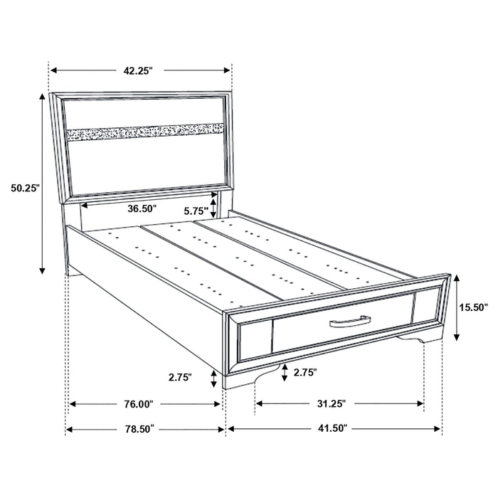 Five Star Furniture - Miranda Panel Platform Storage Bed