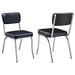 Five Star Furniture - Retro Open Back Side Chairs Black and Chrome (Set of 2) image