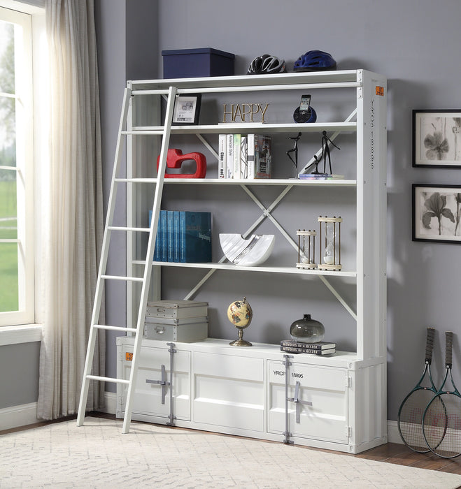 Five Star Furniture - Cargo White Bookshelf & Ladder