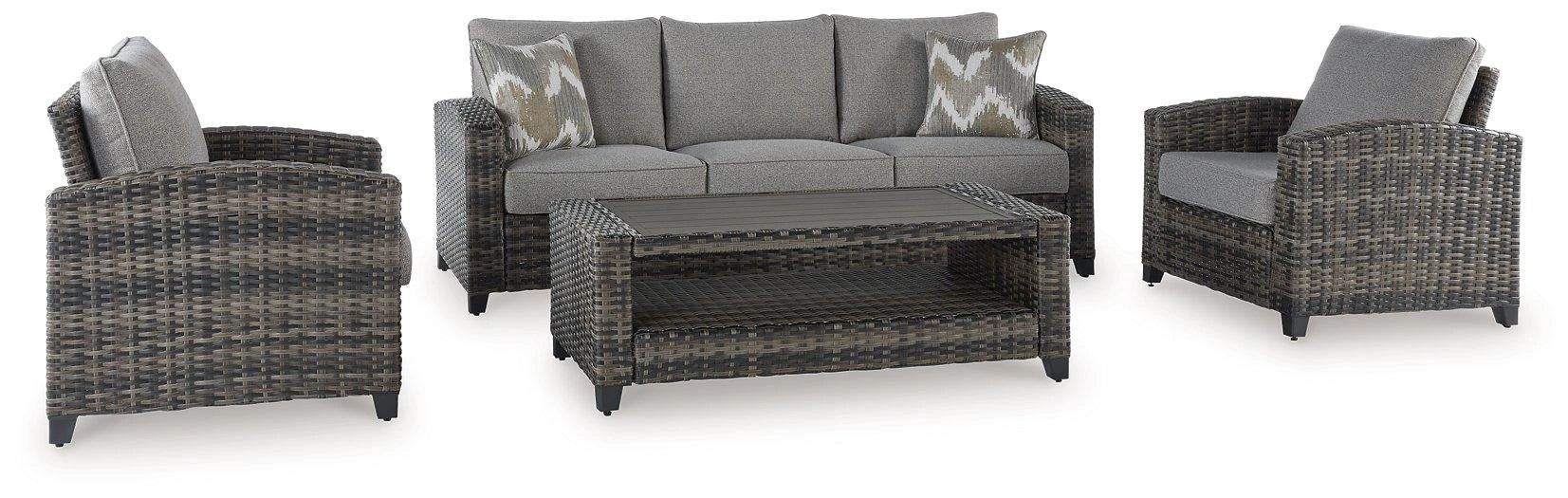 Five Star Furniture - Oasis Court Outdoor Sofa/Chairs/Table Set (Set of 4) image