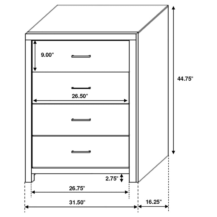 Five Star Furniture - Brantford 4-drawer Chest Barrel Oak