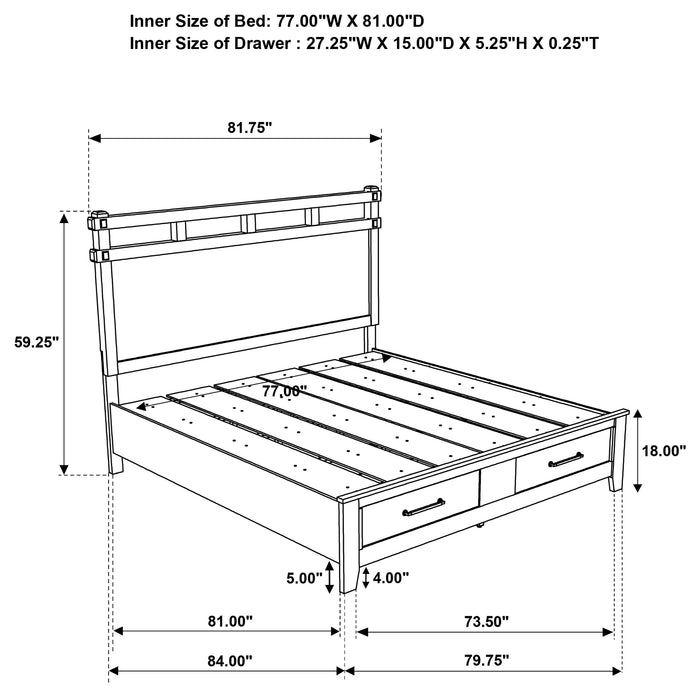 Five Star Furniture - Hazlewood Panel Platform Storage Bed