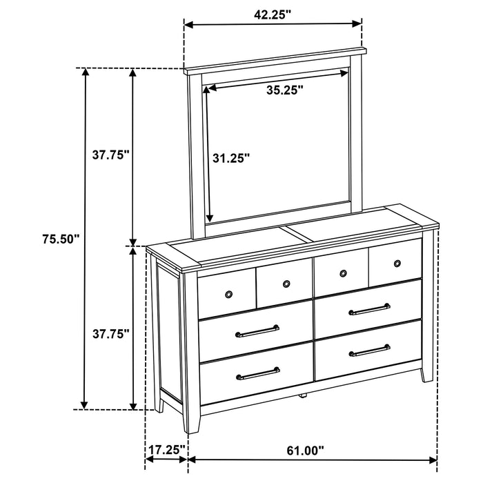 Five Star Furniture - Hazlewood Dresser with Mirror