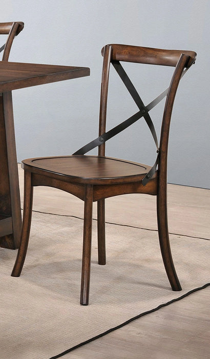 Five Star Furniture - Acme Furniture Kaelyn Side Chair in Dark Oak and Black (Set of 2) 73032
