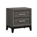 Five Star Furniture - Watson 2-drawer Nightstand Grey Oak and Black image