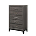 Five Star Furniture - Watson 5-drawer Chest Grey Oak and Black image