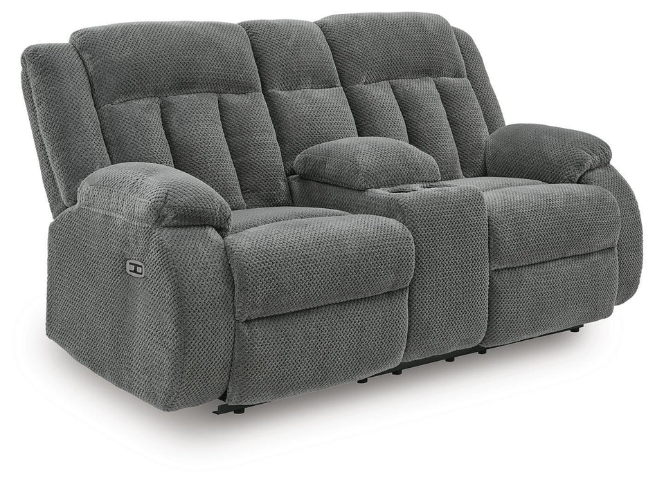 Five Star Furniture - Observation Power Reclining Loveseat with Console