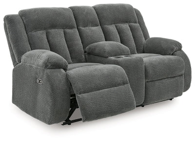 Five Star Furniture - Observation Power Reclining Loveseat with Console