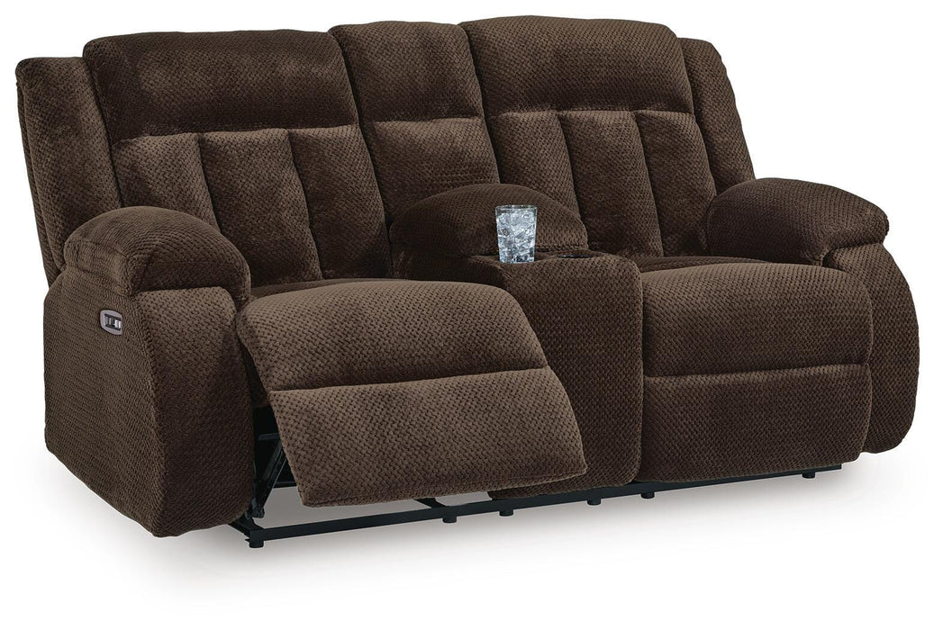 Five Star Furniture - Observation Power Reclining Loveseat with Console