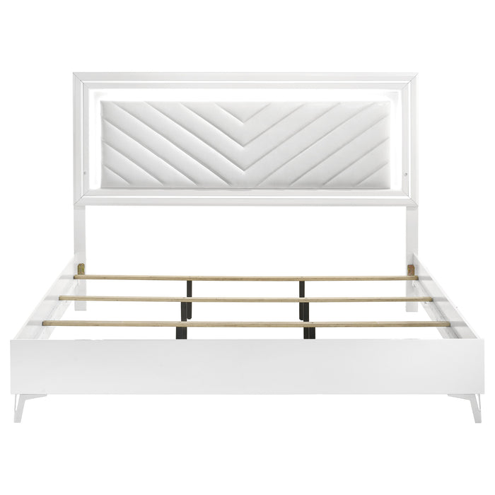 Five Star Furniture - Cassia Panel Bed with LED Lighting