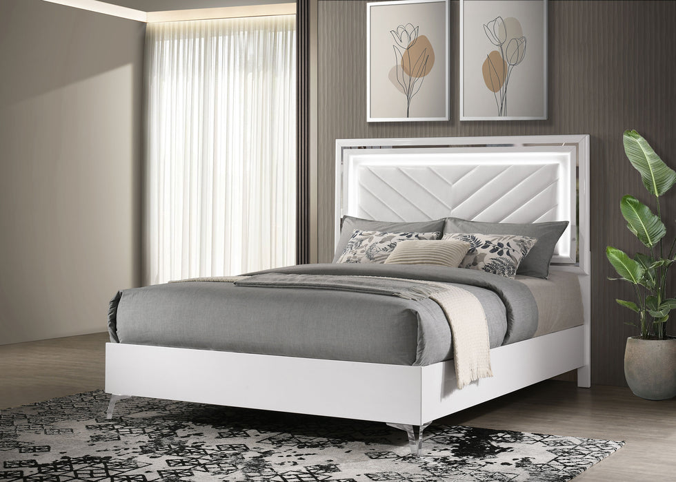 Five Star Furniture - Cassia Panel Bed with LED Lighting