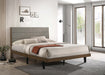 Five Star Furniture - Mays Upholstered Platform Bed Walnut Brown and Grey image