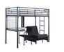 Five Star Furniture - Jenner Twin Futon Workstation Loft Bed Black image