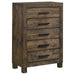 Five Star Furniture - Woodmont 5-drawer Chest Rustic Golden Brown image