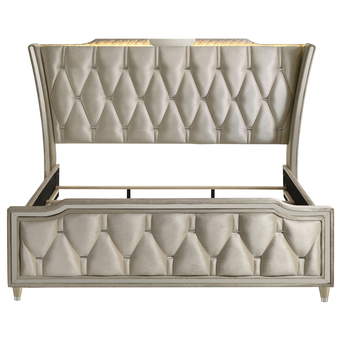 Five Star Furniture - Lorient Wingback Bed with LED Lighting