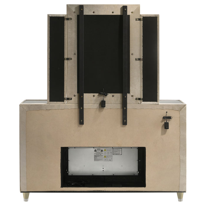 Five Star Furniture - Lorient LED Dresser with LED Mirror and Flame Visualizer