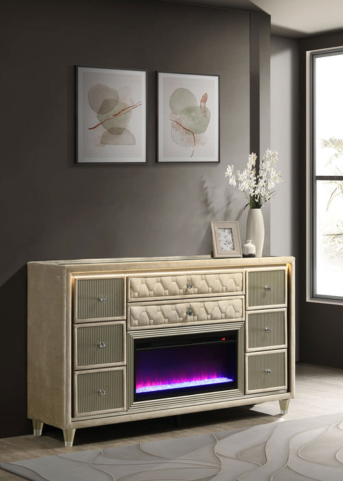 Five Star Furniture - Lorient LED Dresser with Flame Visualizer