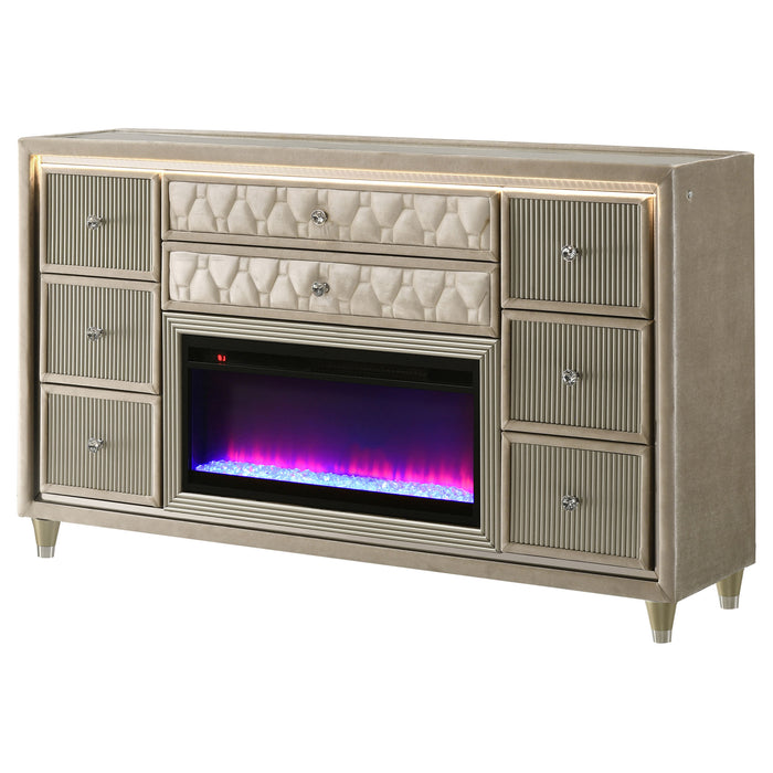 Five Star Furniture - Lorient LED Dresser with Flame Visualizer