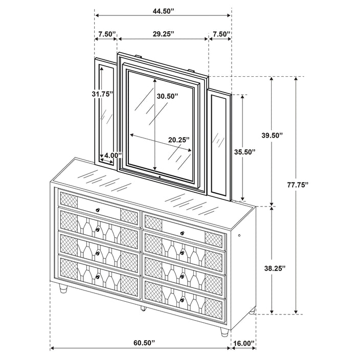 Five Star Furniture - Lorient LED Dresser with LED Mirror