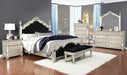 Five Star Furniture - Heidi 4-piece Eastern King Tufted Upholstered Bedroom Set Metallic Platinum image