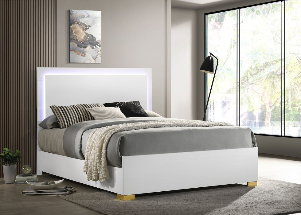 Five Star Furniture - Marceline Panel Bed with LED Lighting