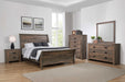 Five Star Furniture - Frederick 5-piece Eastern King Panel Bedroom Set Weathered Oak image