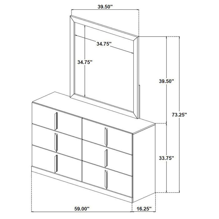 Five Star Furniture - Ines Dresser with Mirror