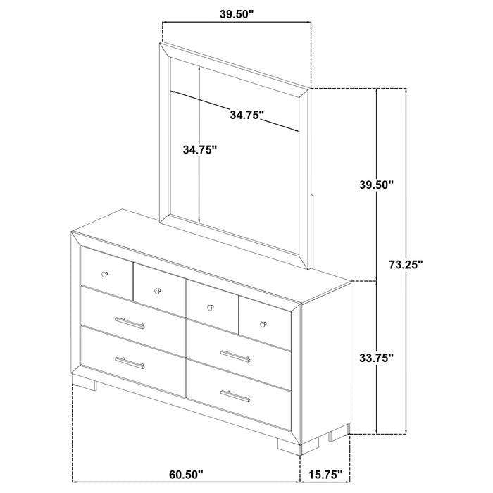 Five Star Furniture - Arielle Dresser with Mirror