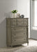 Five Star Furniture - Alderwood 5-drawer Chest French Grey image