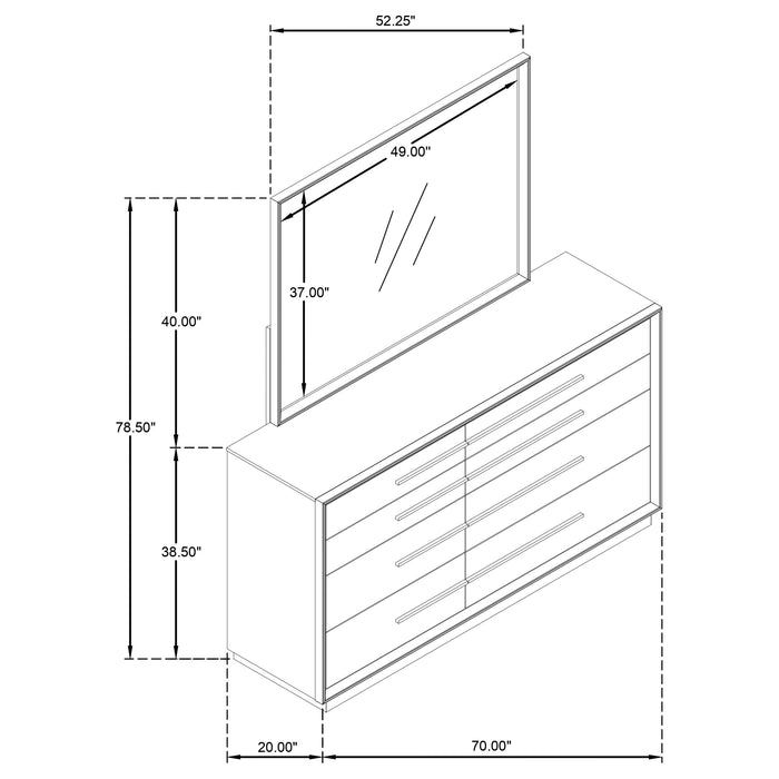 Five Star Furniture - Durango Dresser with Mirror