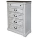 Five Star Furniture - Hillcrest 5-drawer Chest Dark Rum and White image