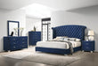 Five Star Furniture - Melody 4-piece California King Tufted Upholstered Bedroom Set Pacific Blue image