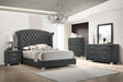 Five Star Furniture - Melody 4-piece Eastern King Tufted Upholstered Bedroom Set Grey image