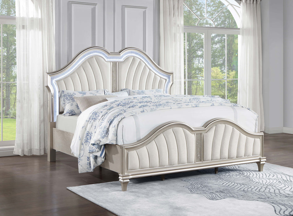 Five Star Furniture - Evangeline Panel Bed with LED Lighting