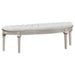 Five Star Furniture - Evangeline Upholstered Demilune Bench Ivory and Silver Oak image