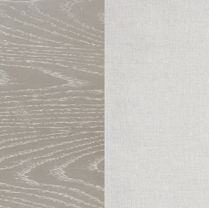 Five Star Furniture - Evangeline Upholstered Demilune Bench Ivory and Silver Oak